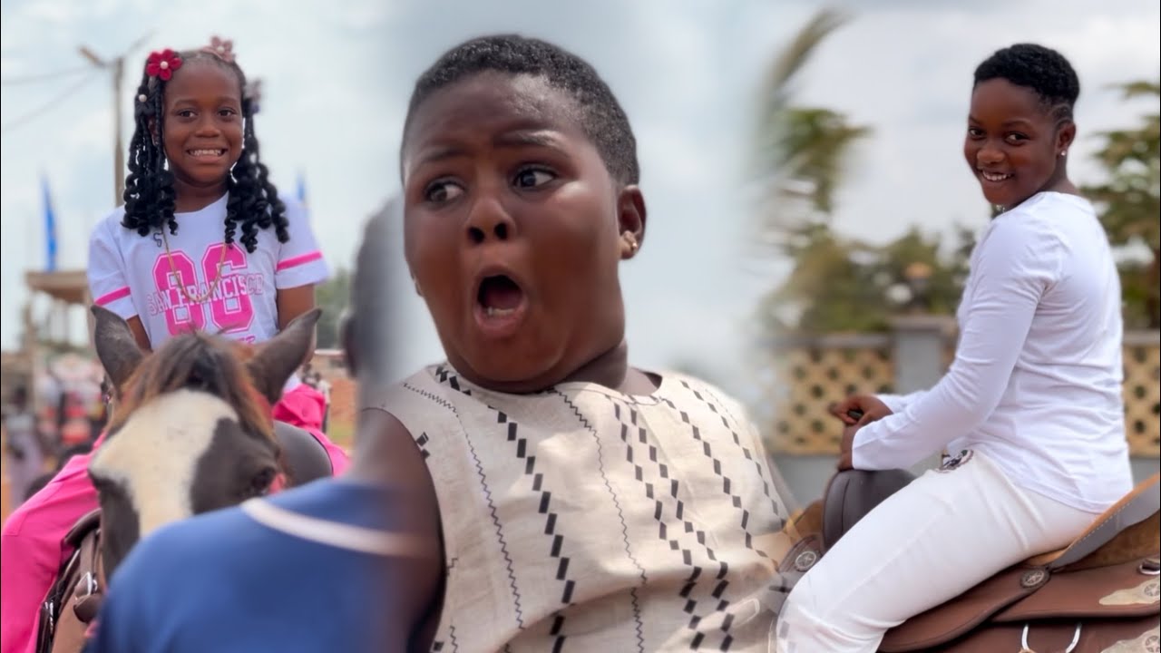 Akete Mp3nins3m Cry As She Ride Horse For The First Time😂Esi Kokotii And One Time Playman Had Fun🔥