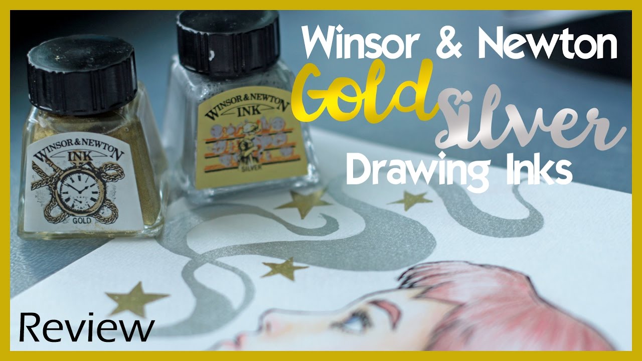 Winsor and Newton Metallic Drawing Inks - Review + Demo