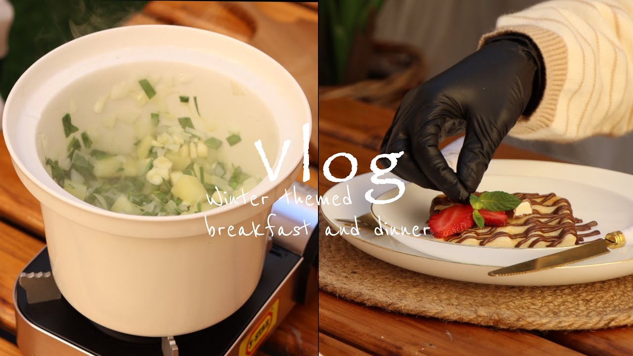 فلوق الشتاء｡فطور ｡جلسة شاي ｡عشاء هادىء Winter Vlog ｡Breakfast ｡Tea Session｡ Quiet Dinner