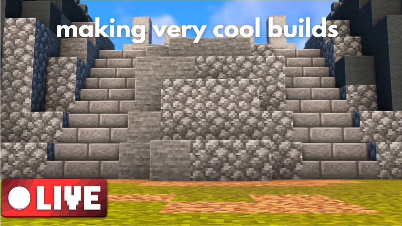 🔴making builds for our server live ROAD TO 1430 SUBS