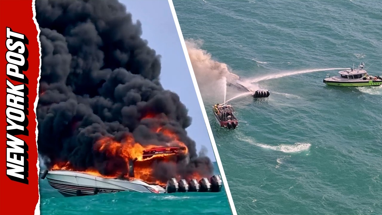 Blaze Engulfs Miami Beach Boat – and the Tourists Onboard are Lucky to be Alive