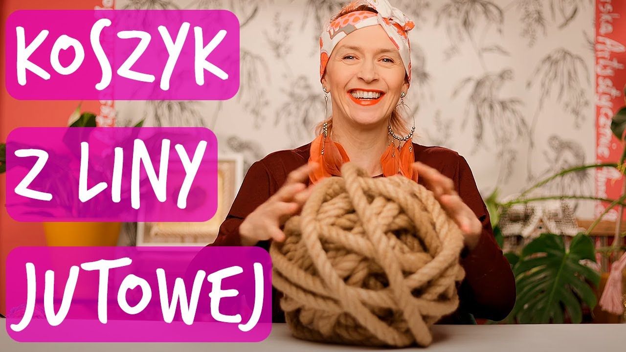 Koszyk ze sznurka, a dokładniej z liny jutowej.