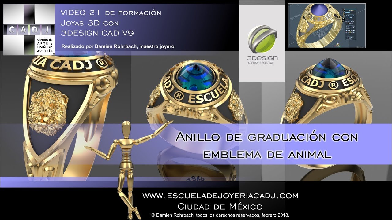 VIDEO 21 Escuela de Joyería CADJ ® Diseño de joyas 3DESIGN CAD