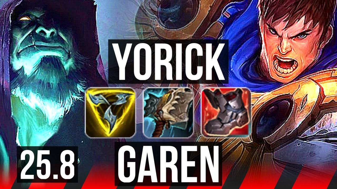 YORICK vs GAREN (TOP) | Legendary, 8/2/4 | KR Challenger | 25.8