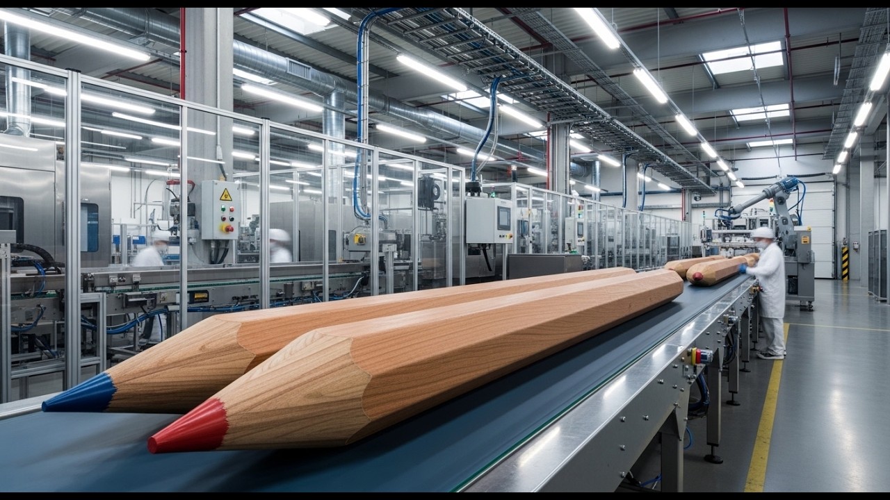 How Color Pencils Are Made ✏️ | Inside a Modern Factory Production Process