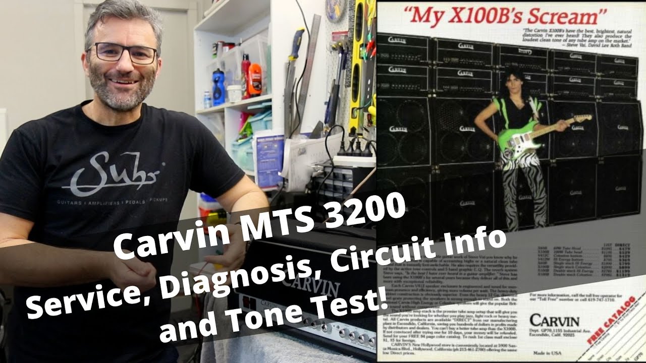 Carvin MTS 3200. Service, Diagnosis, Circuit Info & Tone Test!