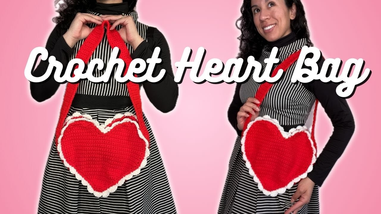 Crochet Heart Bag Tutorial ❤️