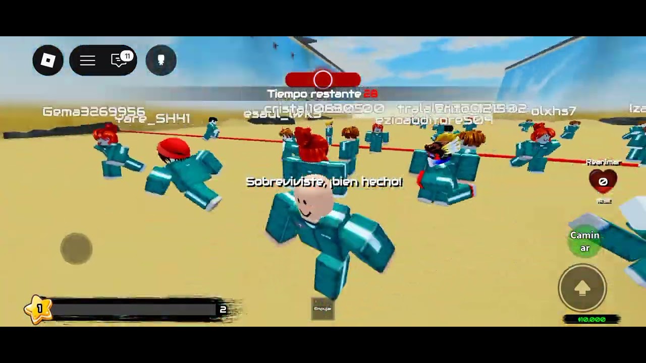 Jugando el juego del calamar