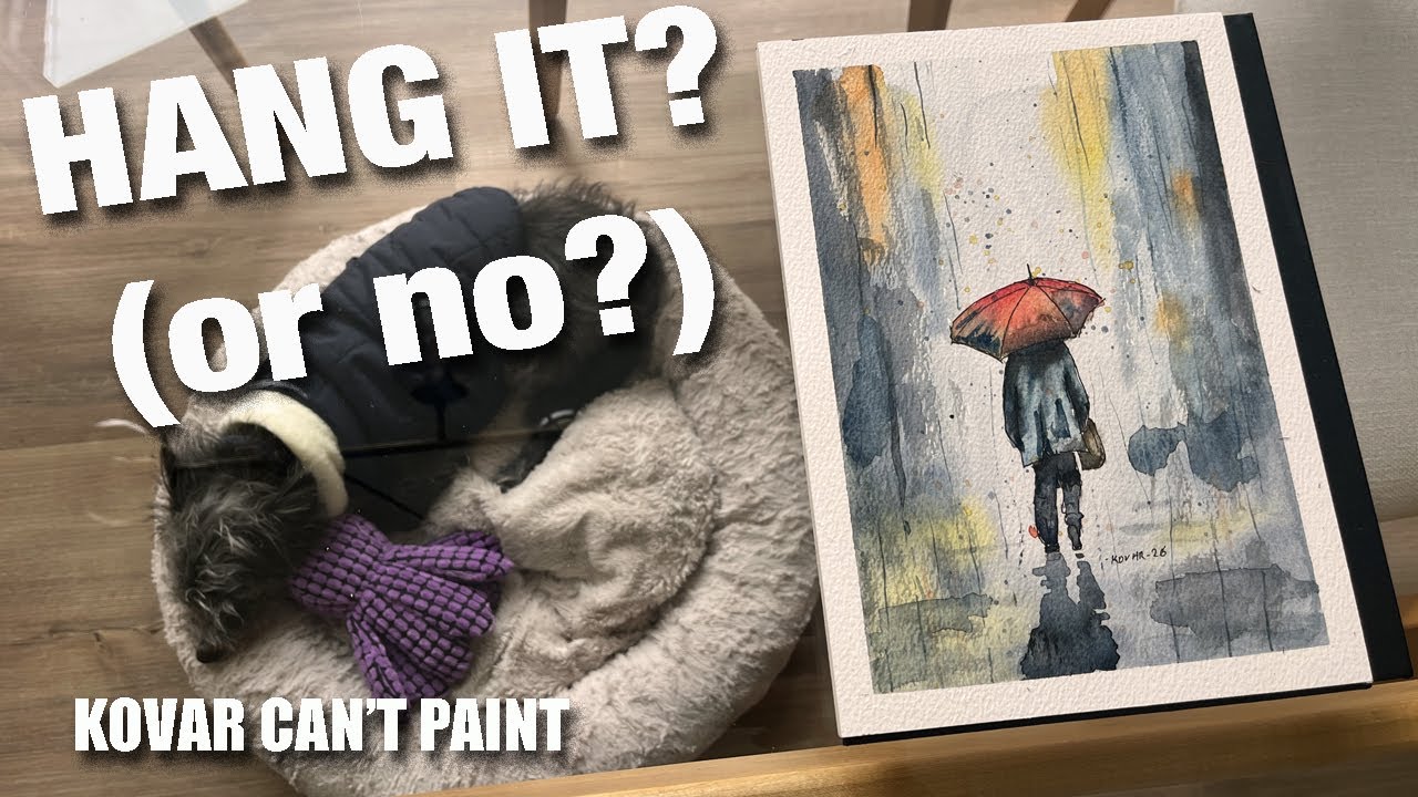 #35 Beginner Watercolor Ink & Wash Rain Painting | Is It Hangable?