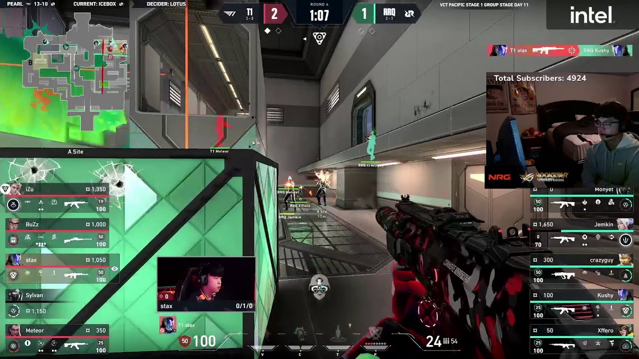 Shanks react to T1 STAX's INSANE ACE on ICEBOX against RRQ