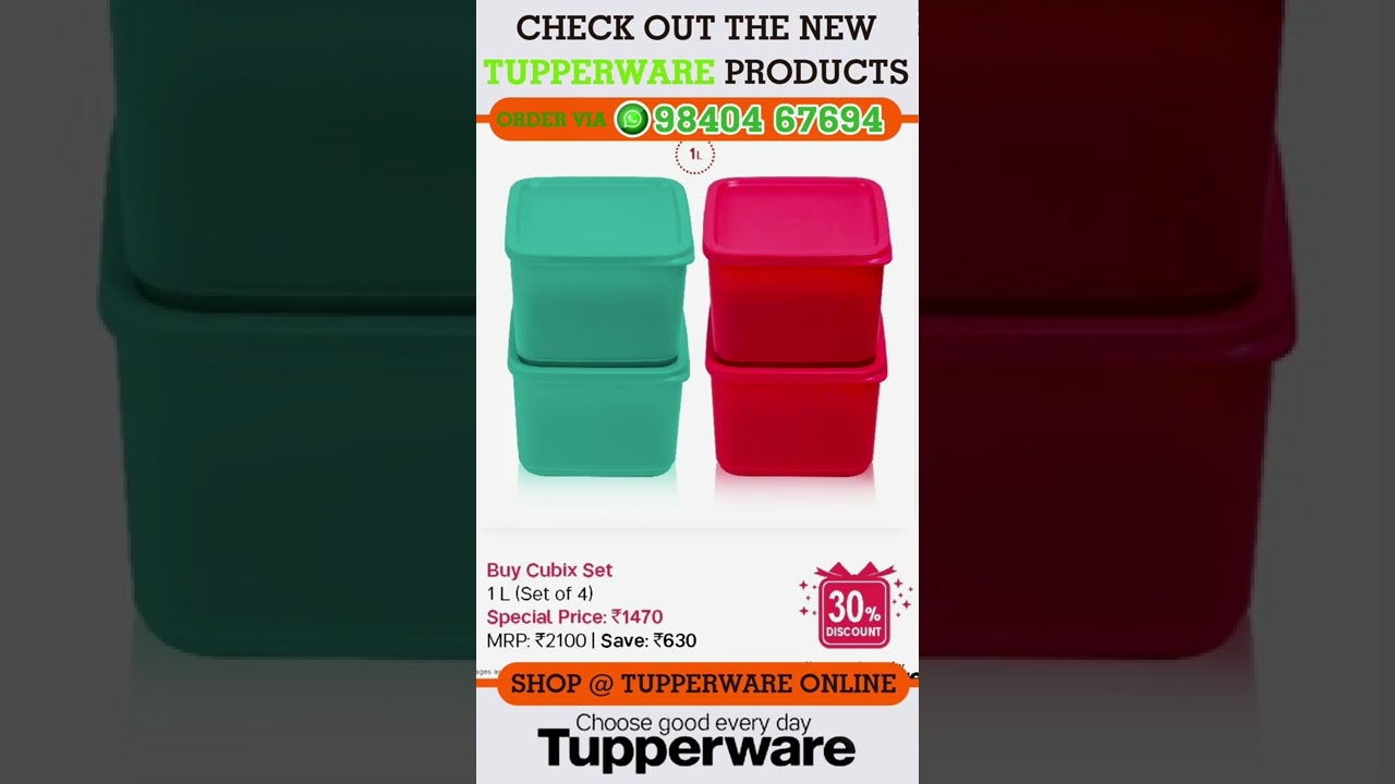 Check Out New TUPPERWARE Products | ❤️ Shop @ TUPPERWARE online | Order Via ❤️ WHATSAPP 9994096674