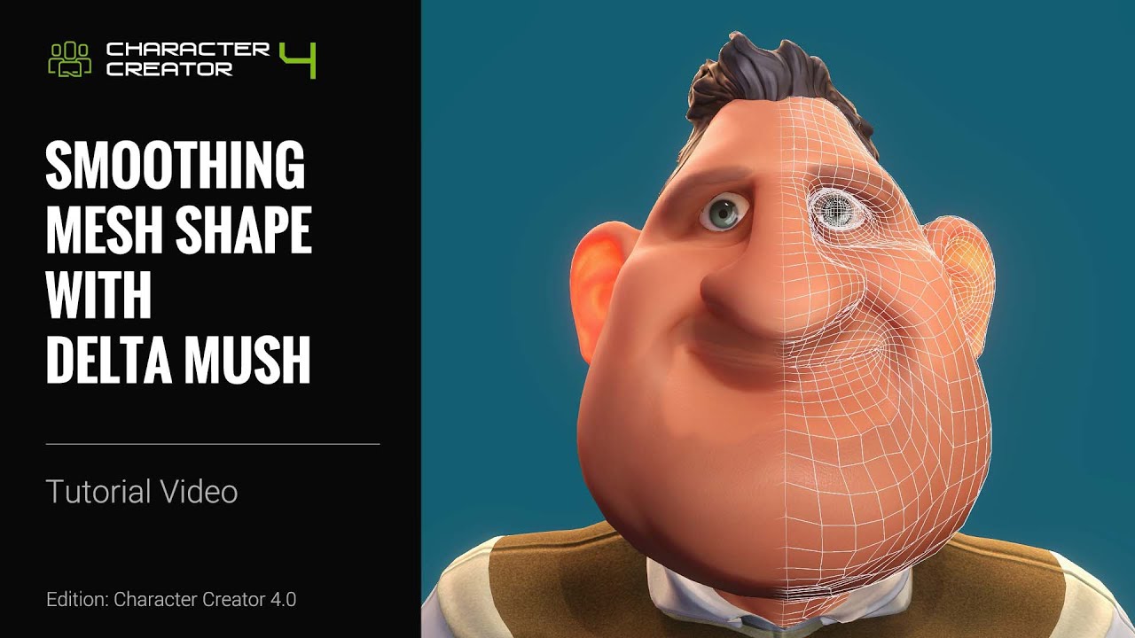Character Creator 4 Tutorial - Smoothing Mesh Shape with Delta Mush