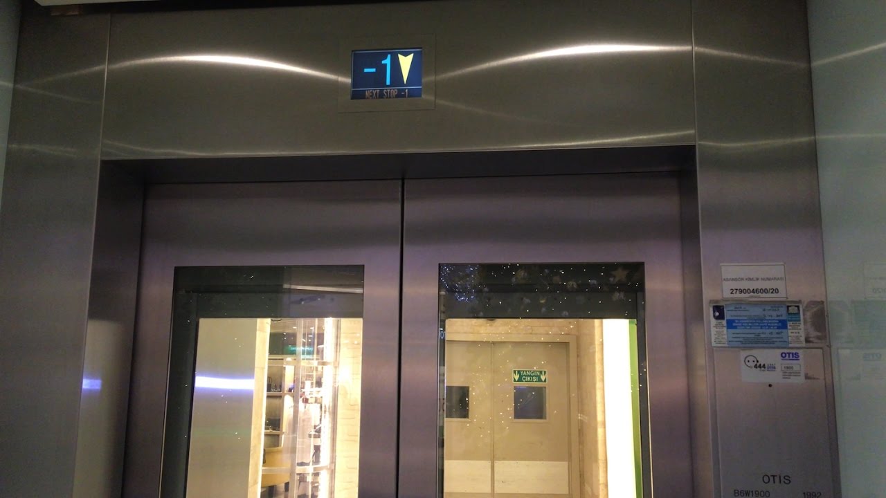 Glass Otis Traction Elevators at Akmerkez Shopping Mall in Istanbul, Turkey