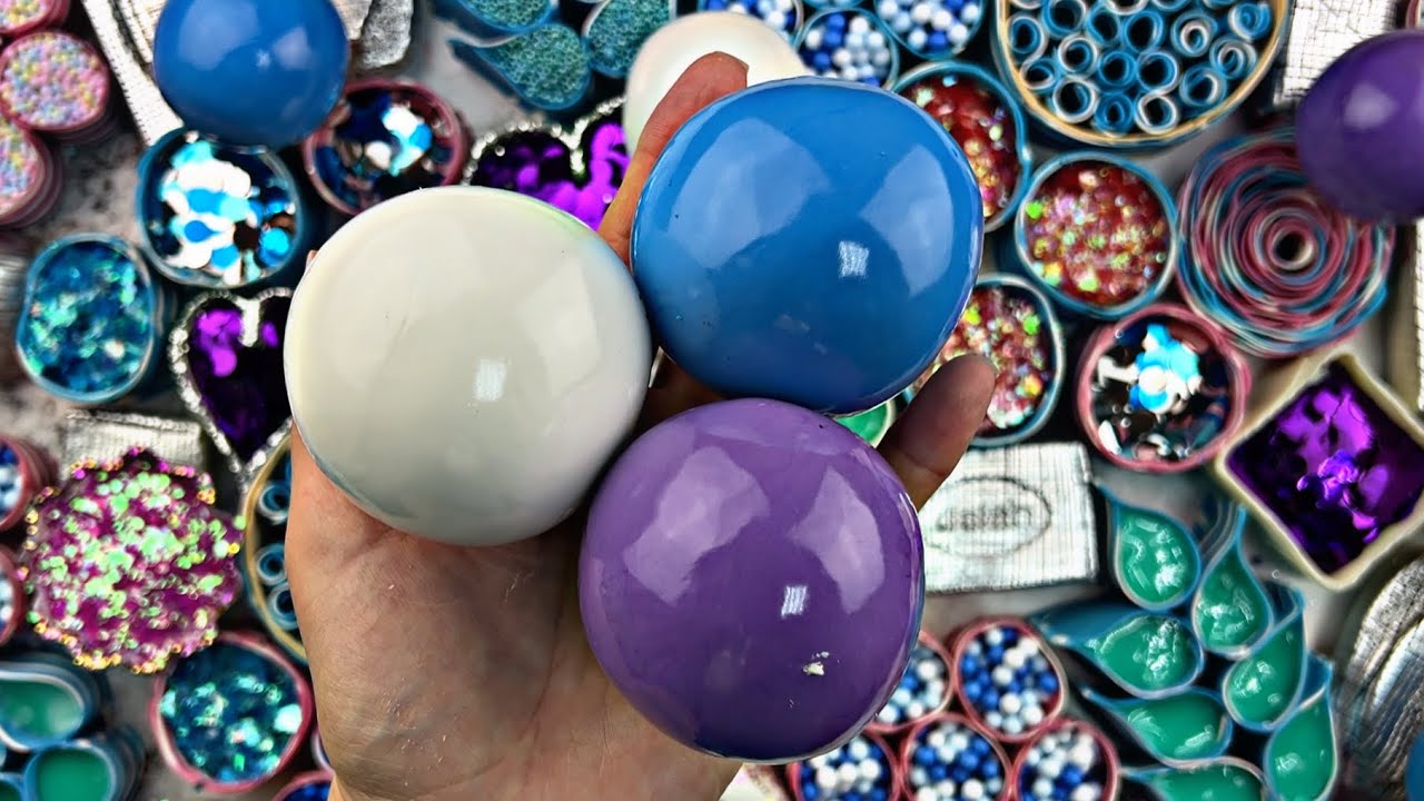 ASMR soap cubes 💙crushing soap boxes with glitter ✨ glitter/ clay cracking