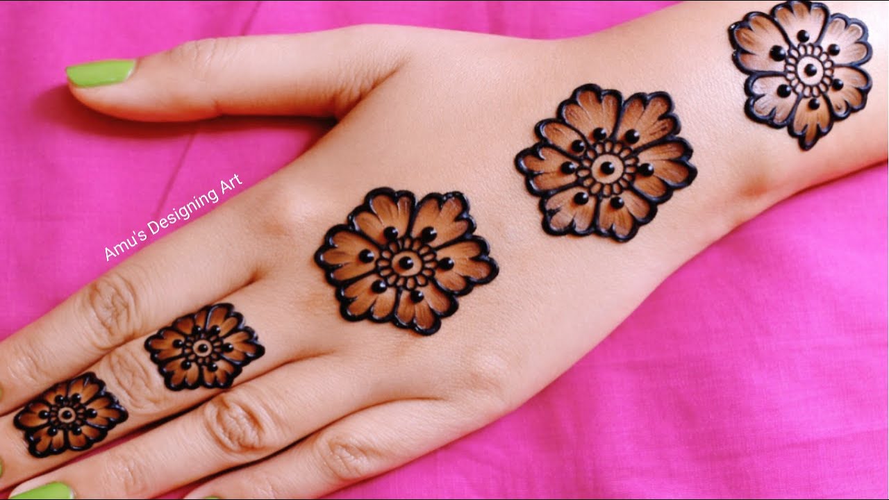 Новый простой дизайн Mehndi на задней руке | Менди Ки Дизайн Цветок | Менди Дизайн | Механди