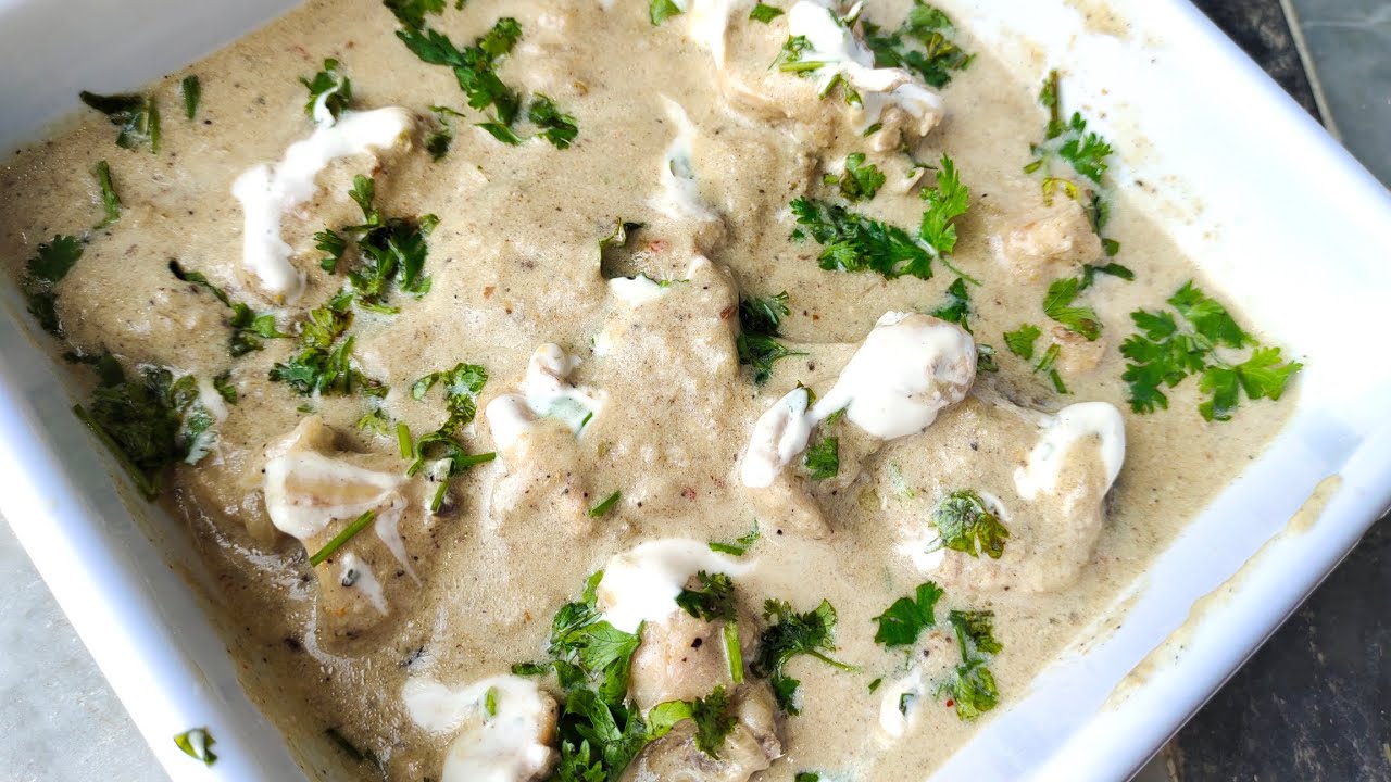 White karahi qorma recipe - simple and easy white karahi - white handi recipe 