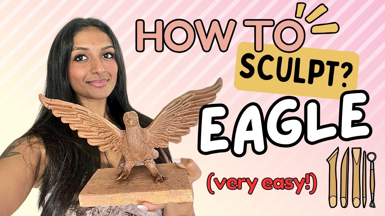 🦅 How to Sculpt an Eagle with Air Dry Clay | Easy Step-by-Step Tutorial | Clay modelling