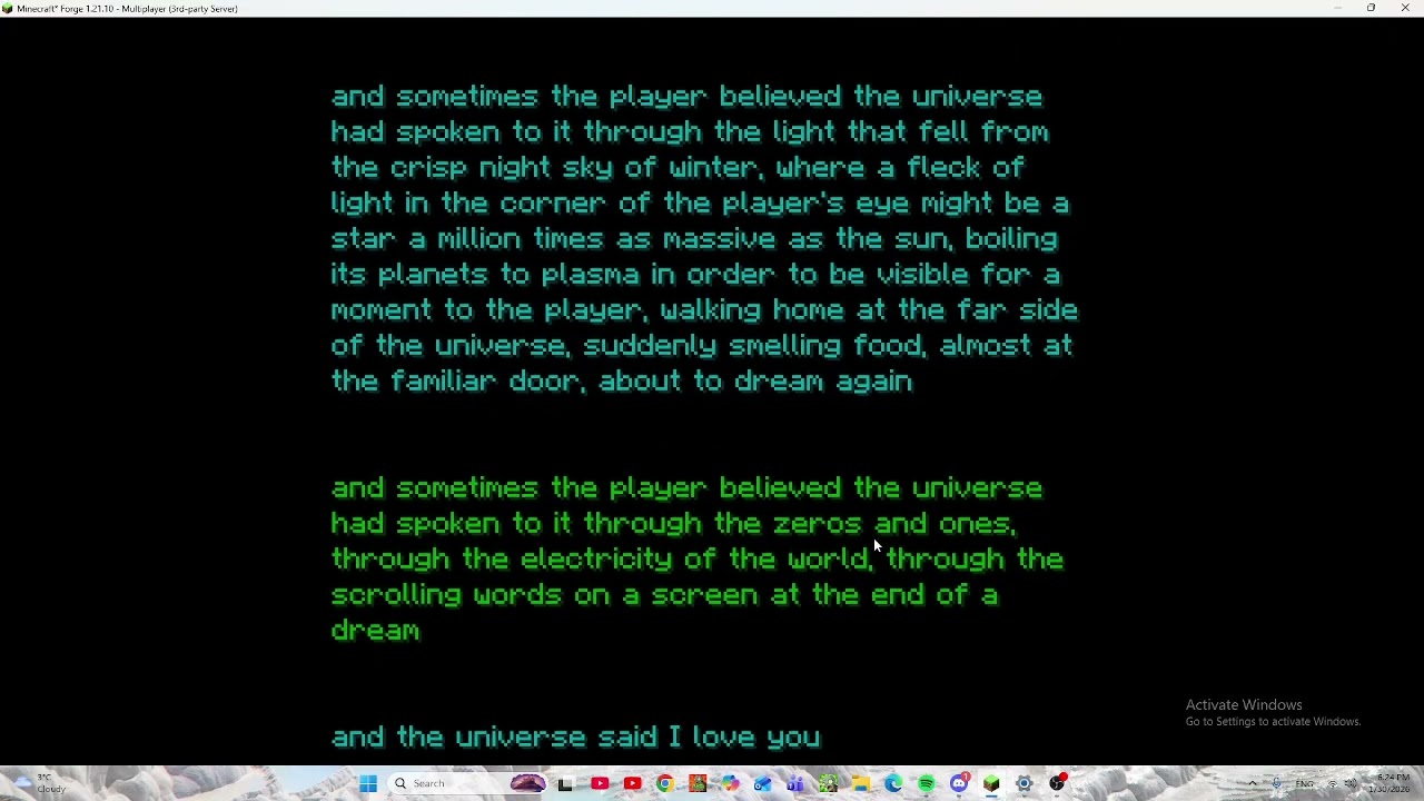 THE END IS REACHED. (MINECRAFT)