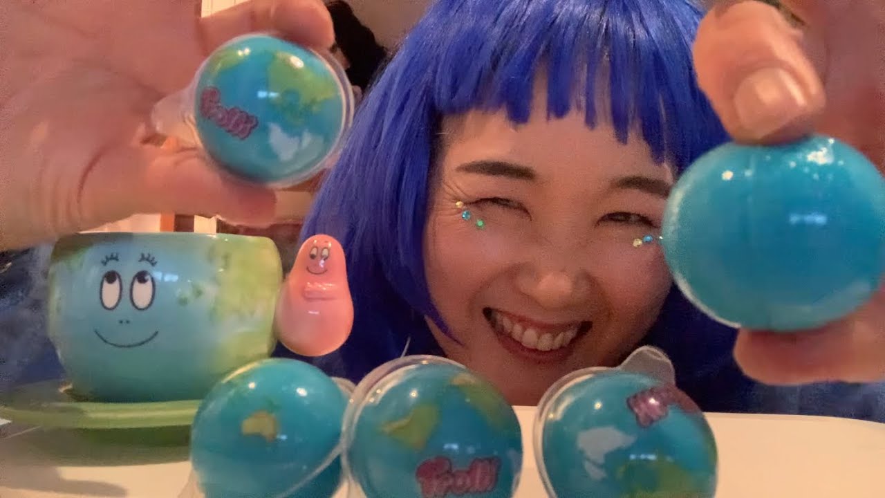【ASMR】地球グミ🌏食べる&青色のスイーツの咀嚼音【Eating Sounds】BLUE VARIOUS SWEETS,NO TALKING