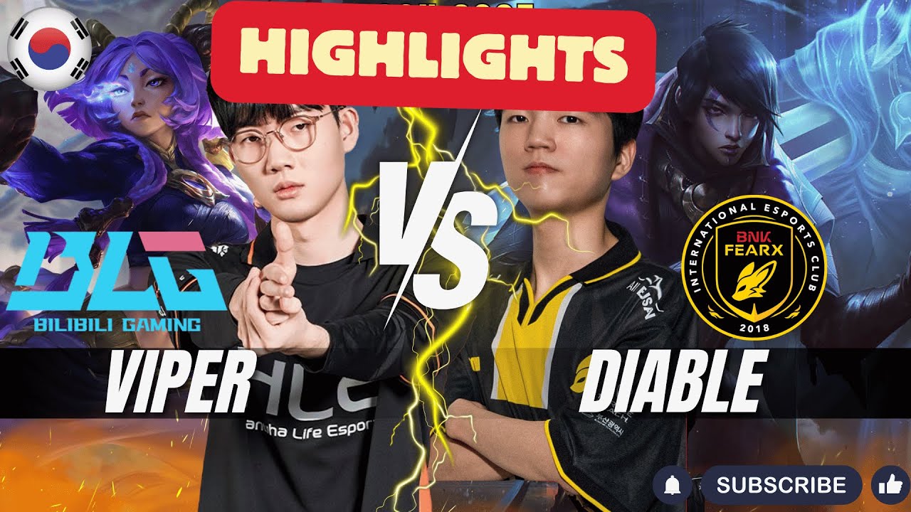 BLG Viper vs BFX Diable HIGHLIGHTS - Viper YUNARA vs Diable APHELIOS ADC - Patch 25.24 KR Ranked