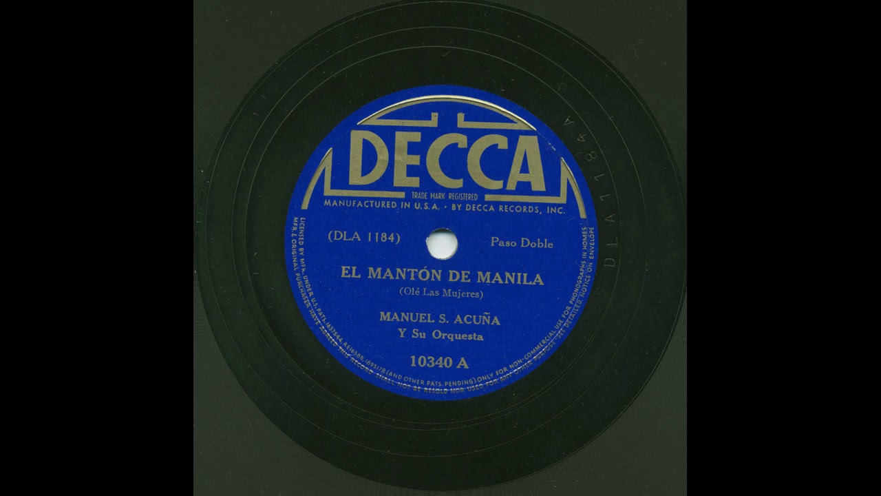 Manuel S. Acuña - El Manton De Manila - Decca 10340A