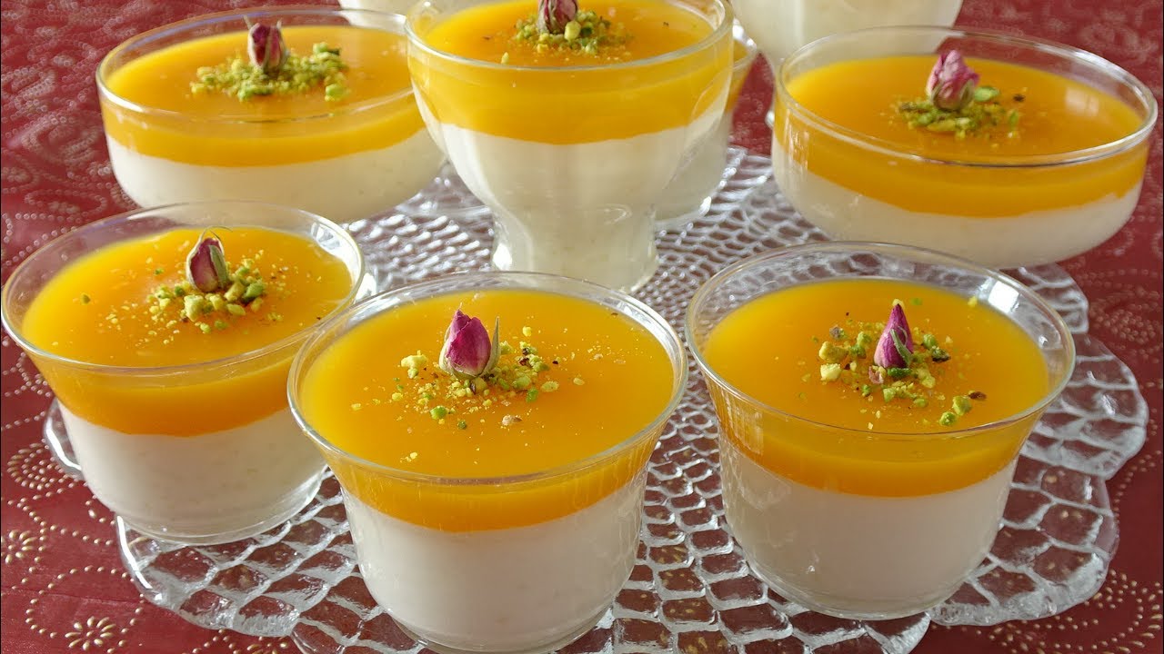 المبطن رز بالحليب مع بالوظة البرتقال🍊حلى سهل وسريع ومنعش ولا أروع😋 Rice with milk