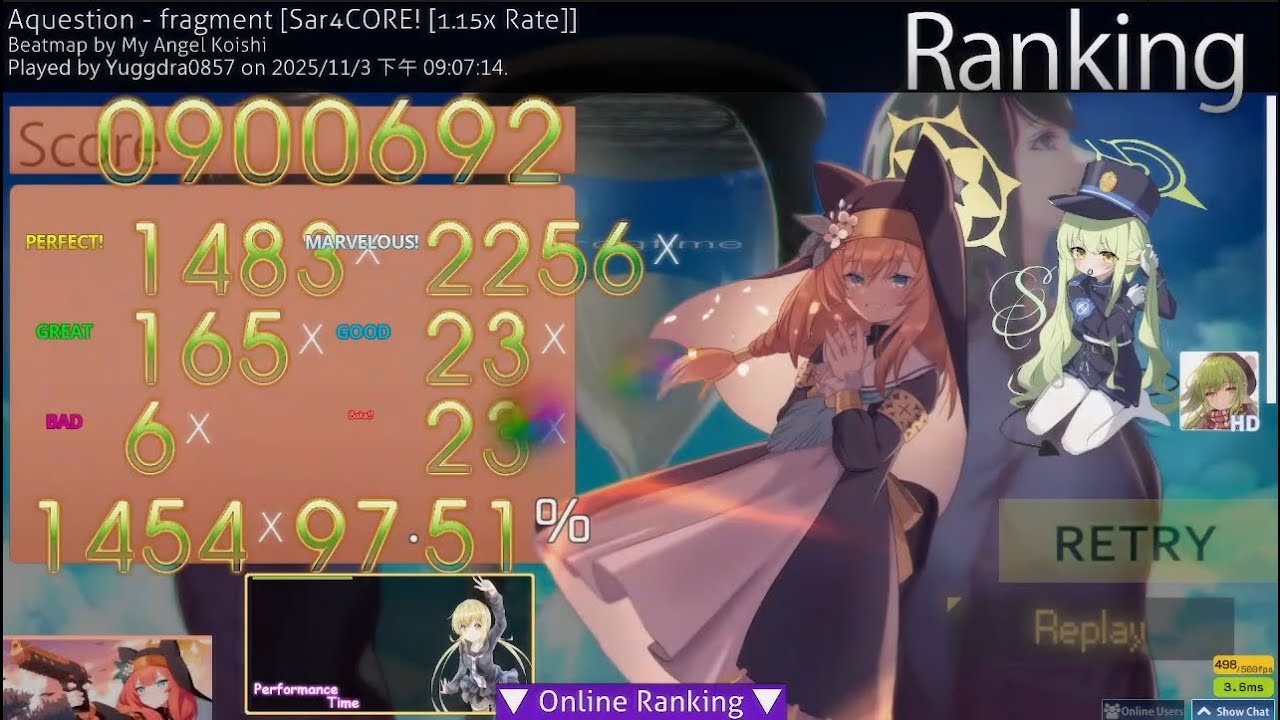 [OSU Mania!] Aquestion - fragment [Sar4CORE![115x Rate]] S