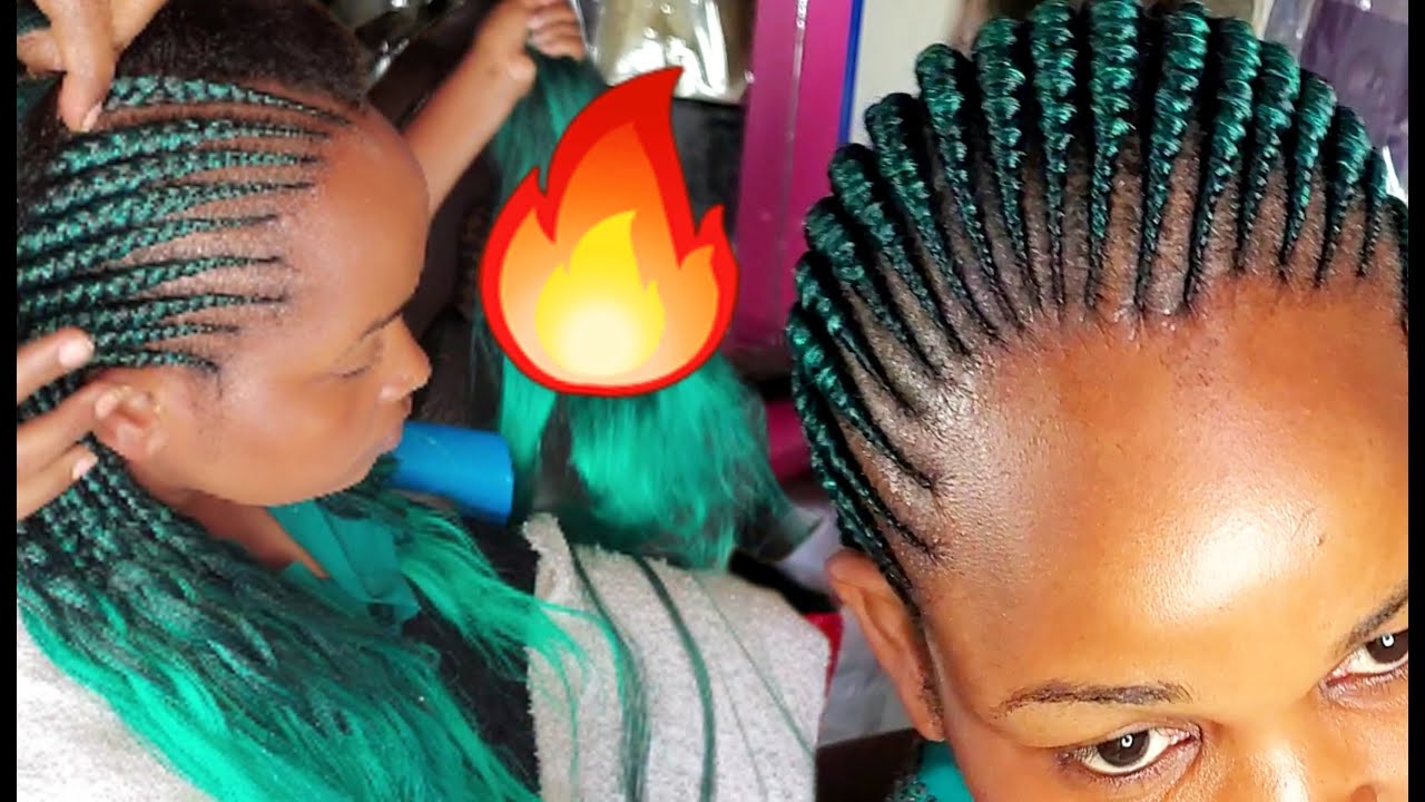 I DON'T KNOW HOW TO FEED IN CORNROWS / PENCIL / LINES TRY THIS METHOD