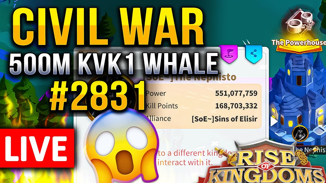 Civil War 500m Nephisto 😊😊😊 🔥 LIVE! 🔴 Rise of Kingdoms ROK
