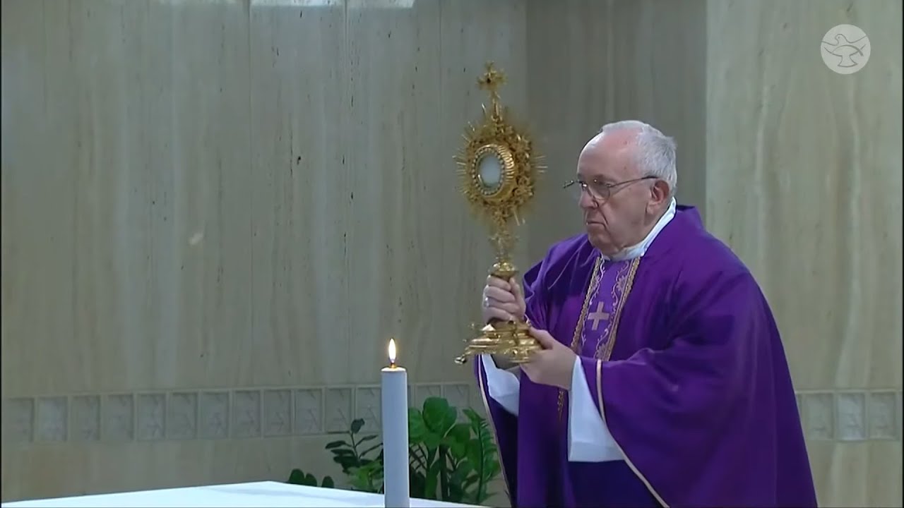 Benediction of the Blessed Sacrament by Pope Francis at Casa Santa Marta