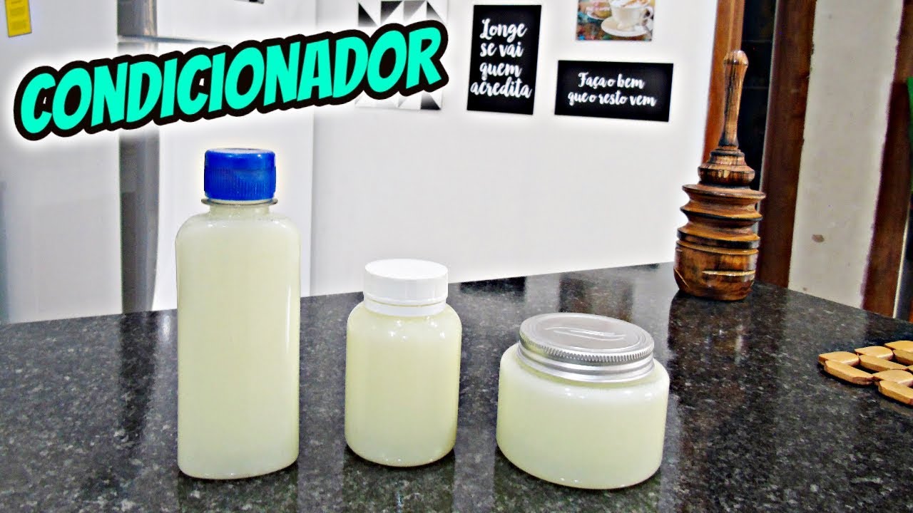 COMO FAZER CONDICIONADOR CASEIRO COM APENAS 3 INGREDIENTES SUPER FÁCIL E RÁPIDO
