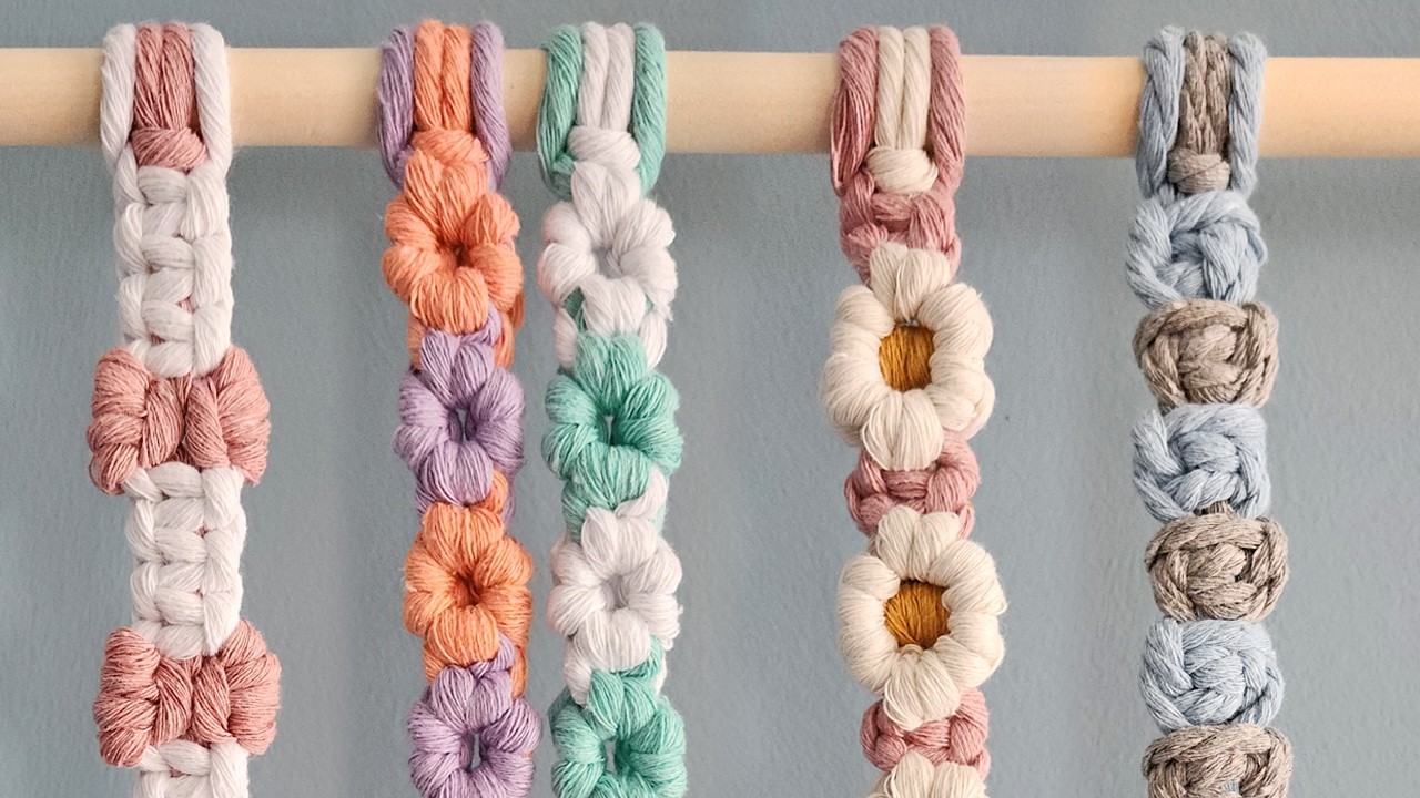 4 Cute Macrame Patterns | Macrame Flower Macrame Bow