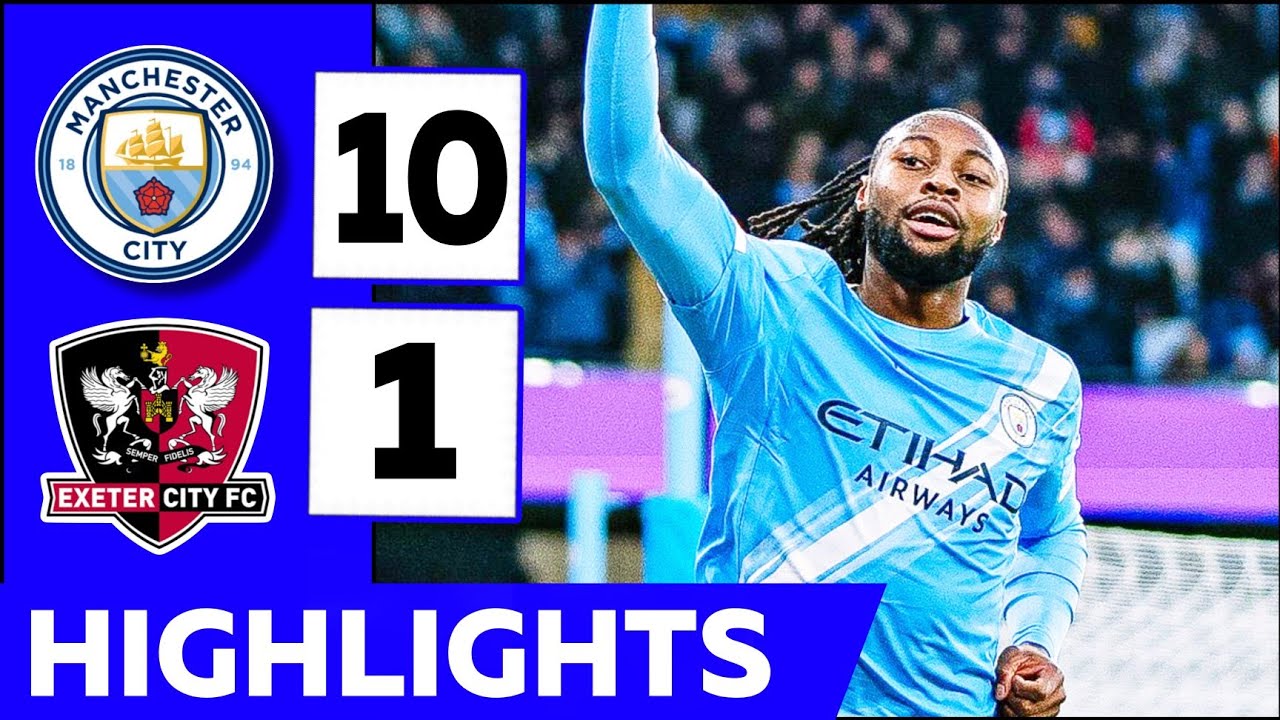 Manchester City kontra Exeter City (10-1) &ndash; skr&oacute;t meczu | Bramka i asysta Semenyo | Puchar Anglii...