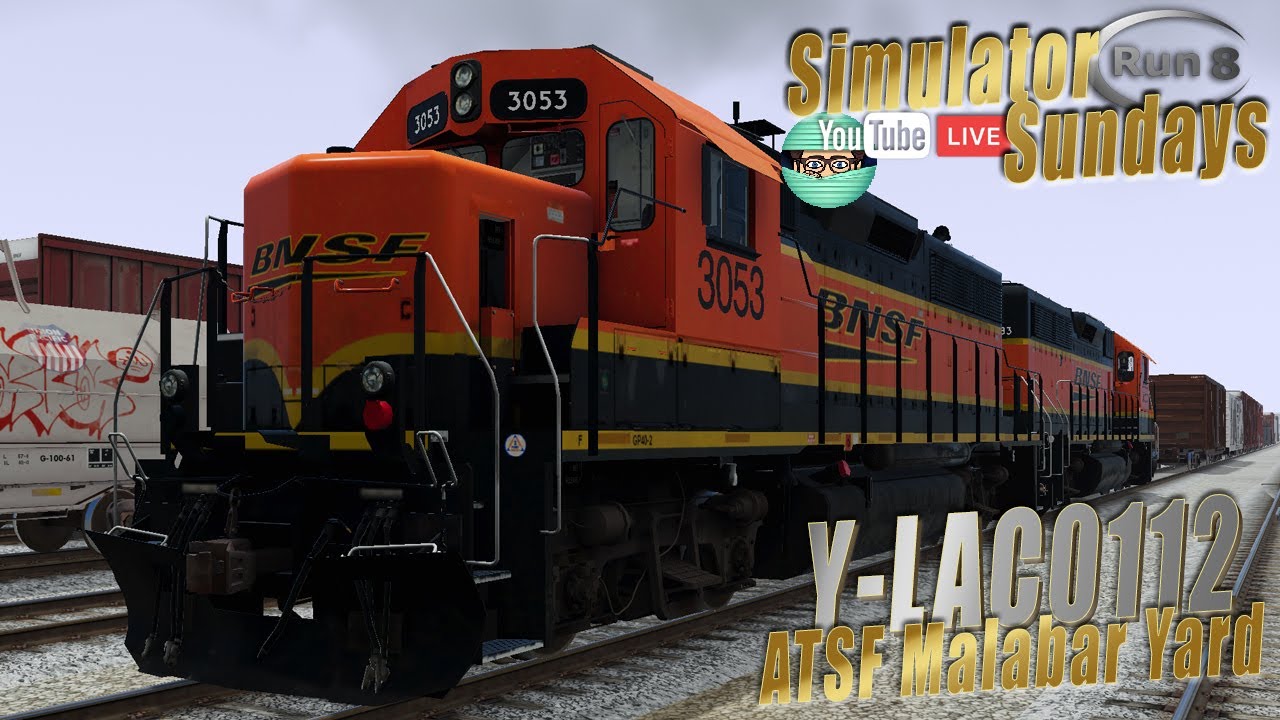 Run 8 Live | Y-LAC0112 | ATSF Malabar Yard Work