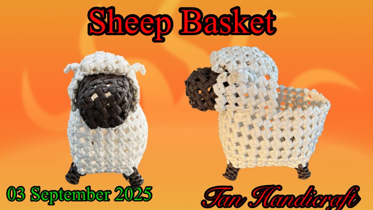 Tutorial ke 1708- Weaving Sheep Basket Japanese Ecocraft