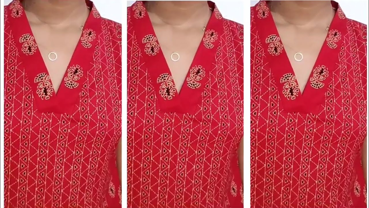 V collar kurthi step by step stiching in malayalam for beginners Twinkle designs
