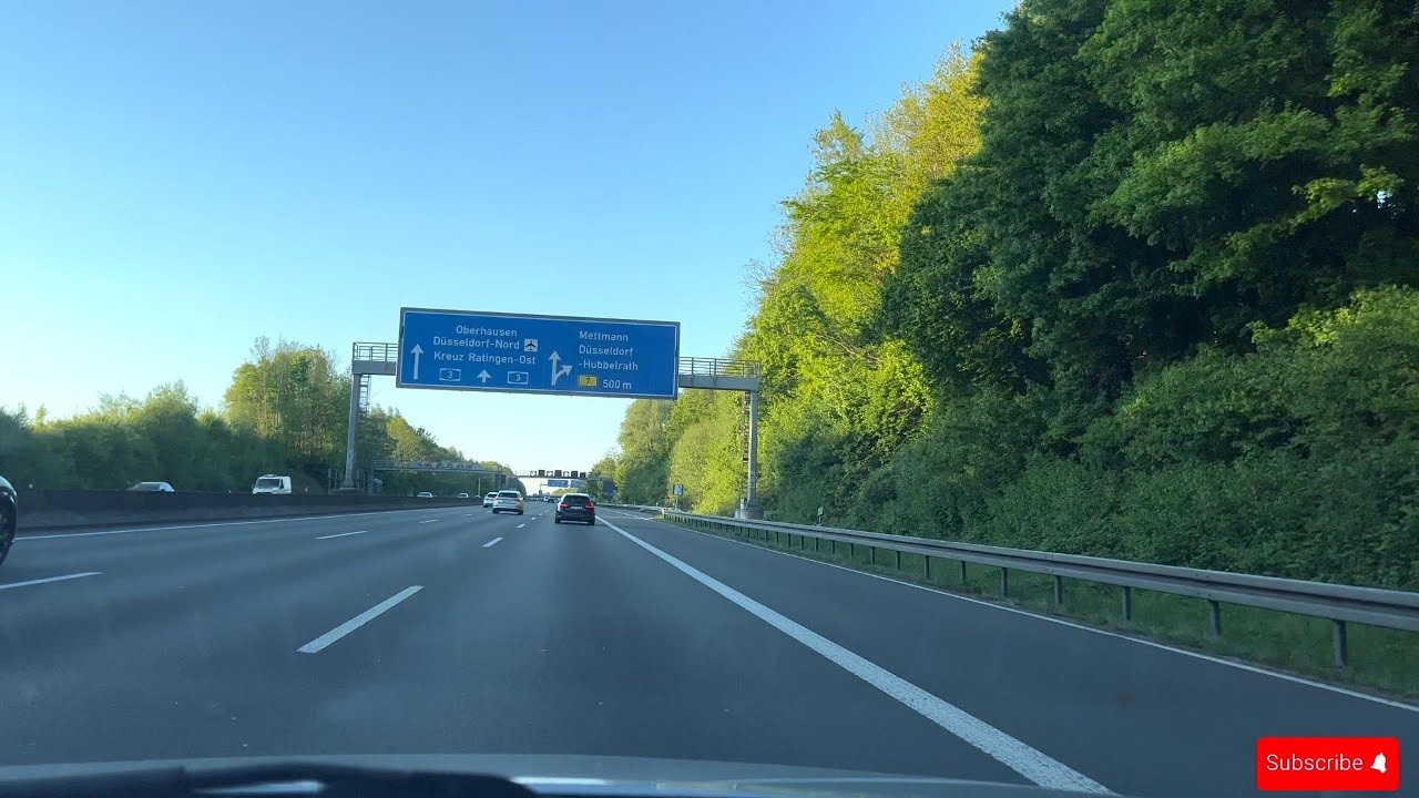 4k Relaxed Driving on the Autobahn in Germany from Cologne to Duisburg