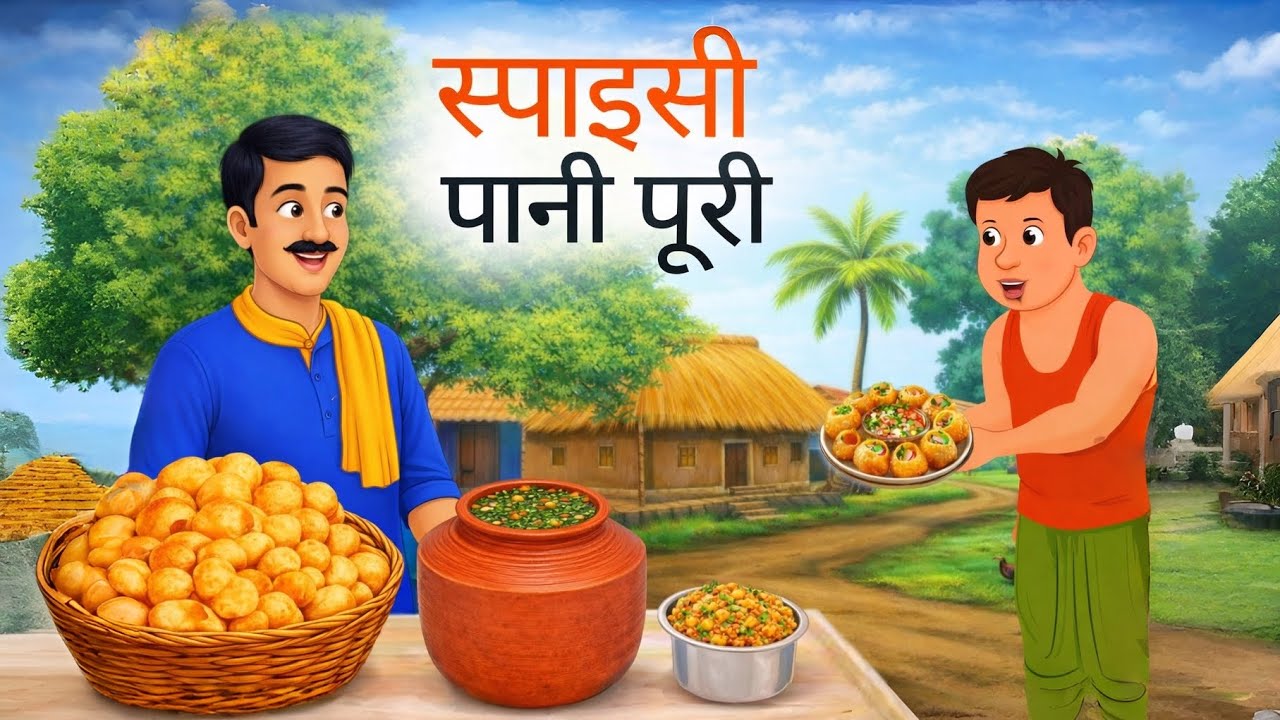 स्पाइसी पानी पूरी मुकाबला | Spicy pani puri competition | Hindi kahaniya | moral stories |