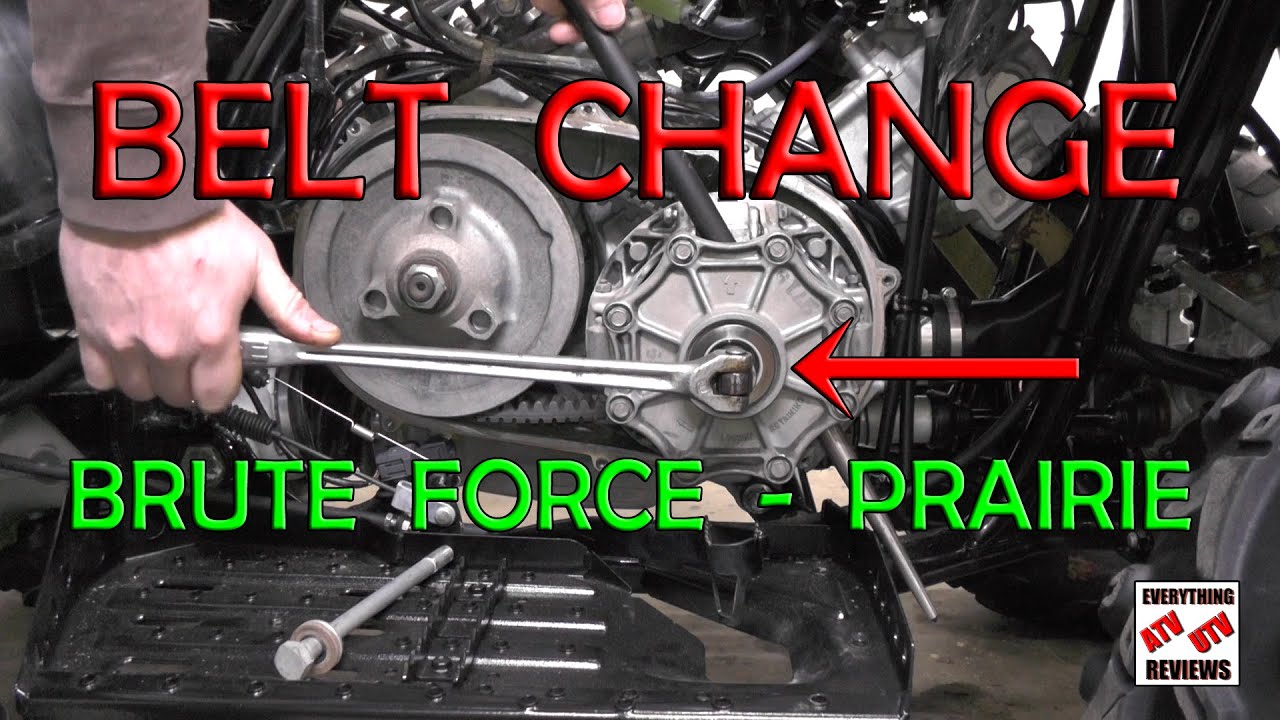 How to change Belt on Kawasaki BRUTE FORCE or PRAIRIE 360 650 700 750