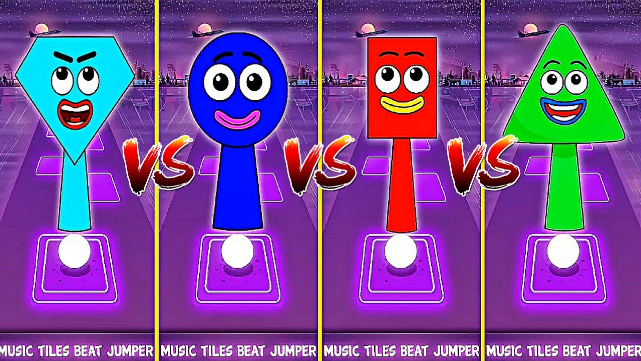 SPRUNKI OC FROM SAVE THE SHAPES 💎🆚🔵🆚🟥🆚🔼 COFFIN DANCE SONG IN TILES HOP