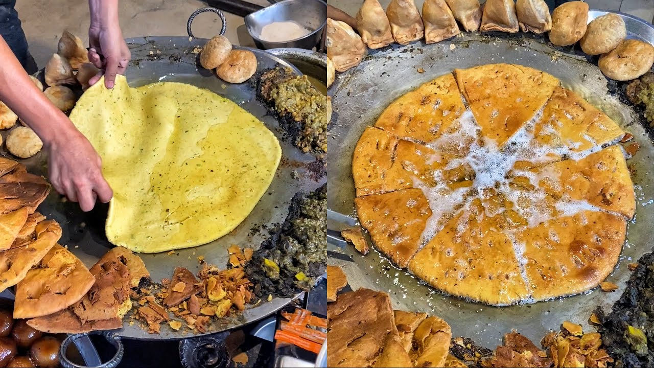 Unique Khasta Paratha of Mathura😱😱 15 लोग मिलकर खाते हैं इस एक परांठे को😳😳 Indian Street Food | UP