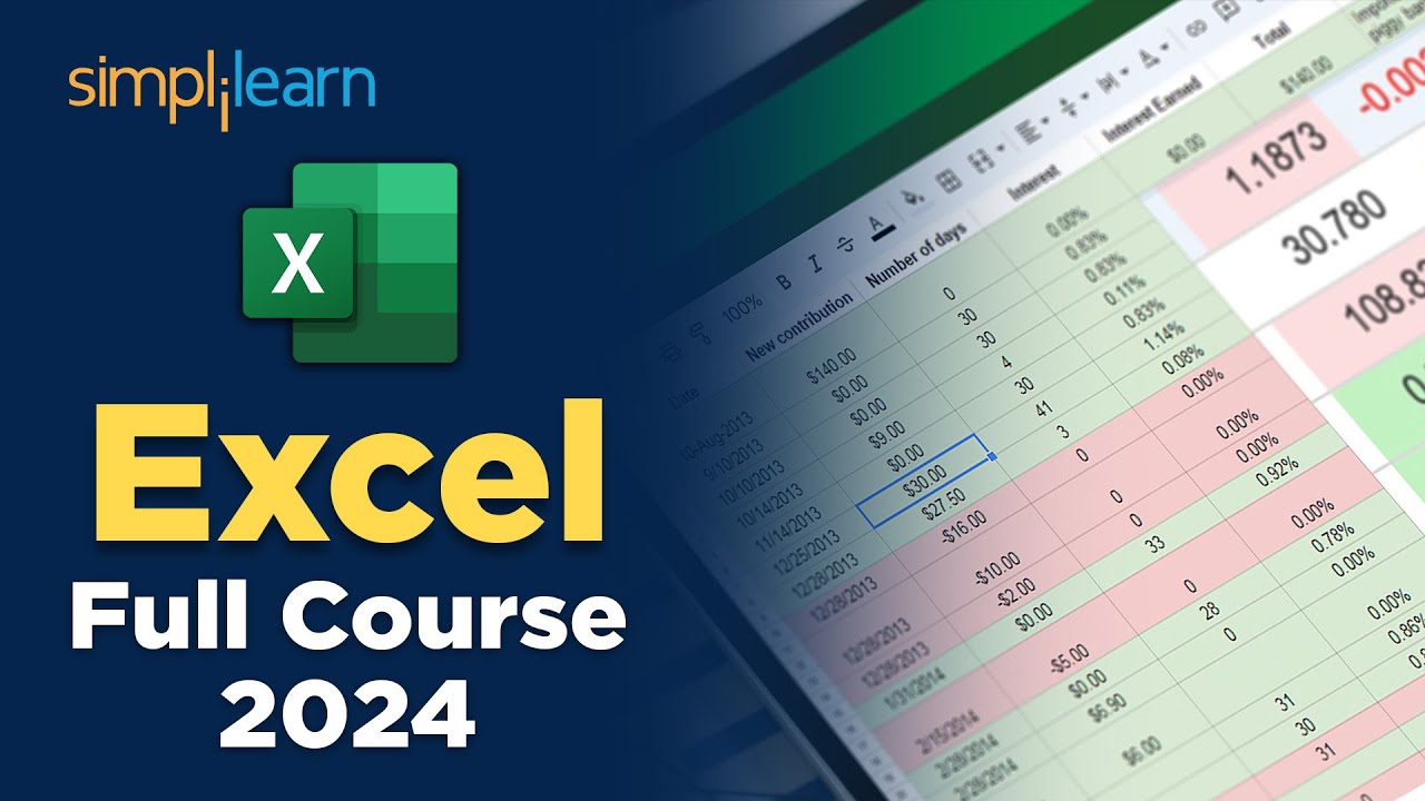 Excel Tutoring | Excel Full Course 2026 | Excel Tutorial For Beginners | Excel | Simplilearn