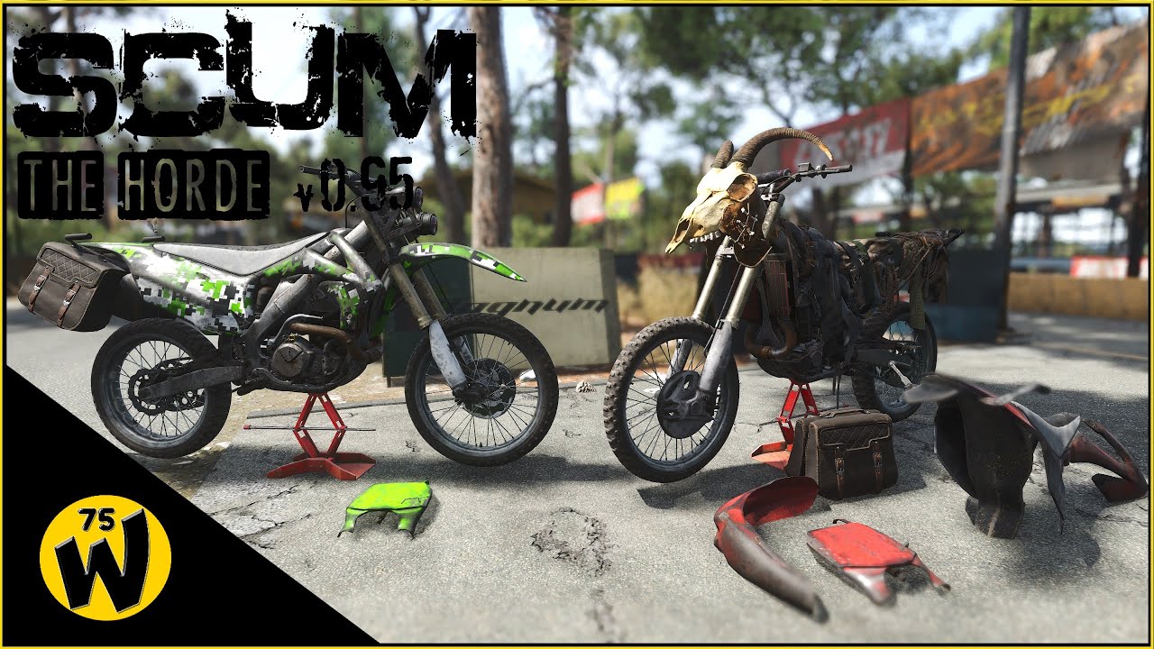 SCUM 0.95 - Dirt Bike/Hellrider parts/Battery/Lights/Storage