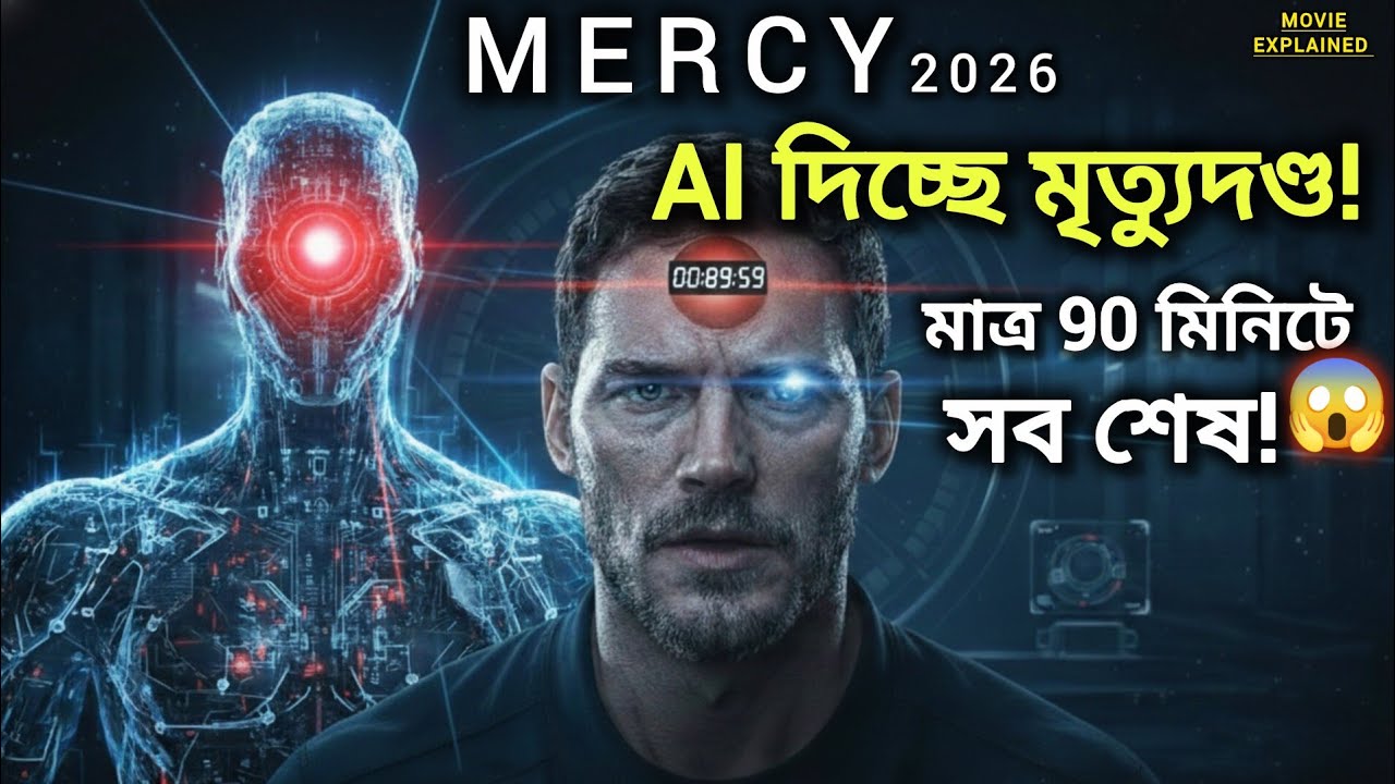 মানুষের বদলে রোবট যখন বিচারক! 😱 Mercy (2026) Movie Explained Bangla