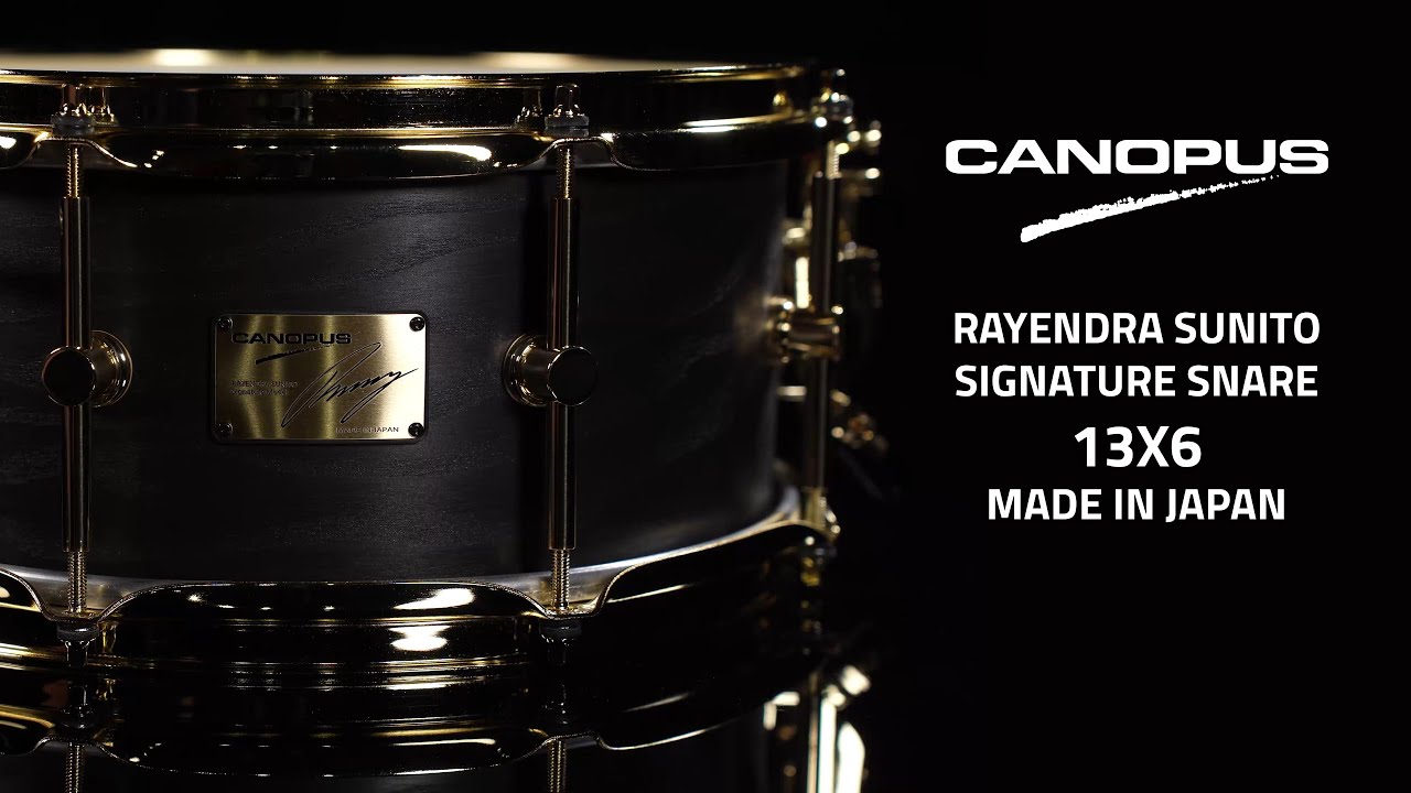 CANOPUS RAYENDRA SUNITO SIGNATURE SNARE 13x6 MADE IN JAPAN