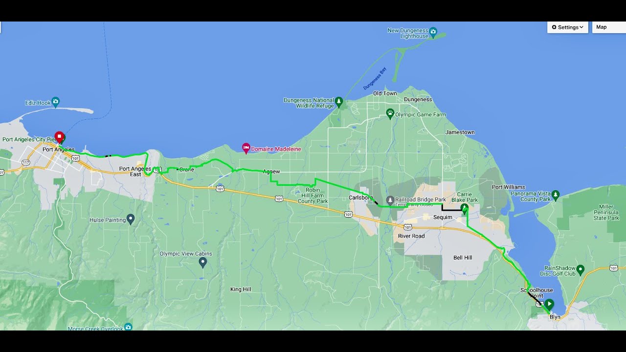 Olympic Discovery Trail -  Blyn to Port Angeles Flyover 2018