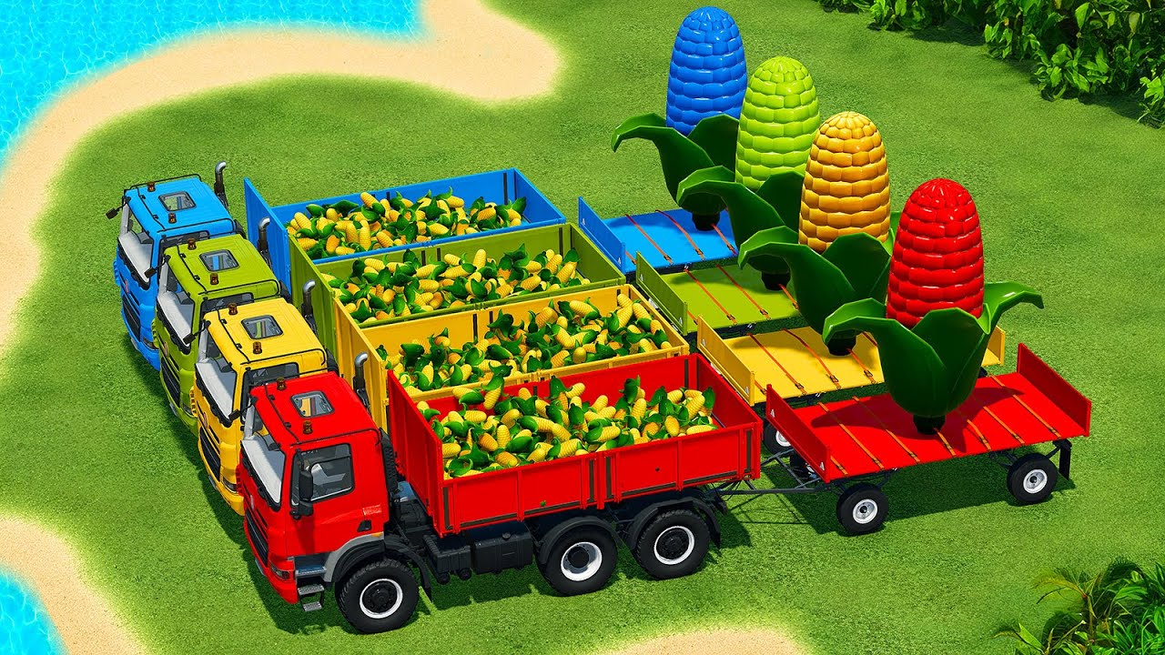 LOAD AND TRANSPORT MINI & GIANT CORN WITH RIGITRAC TRACTORS AND TATRA TRUCKS - Farming Simulator 22