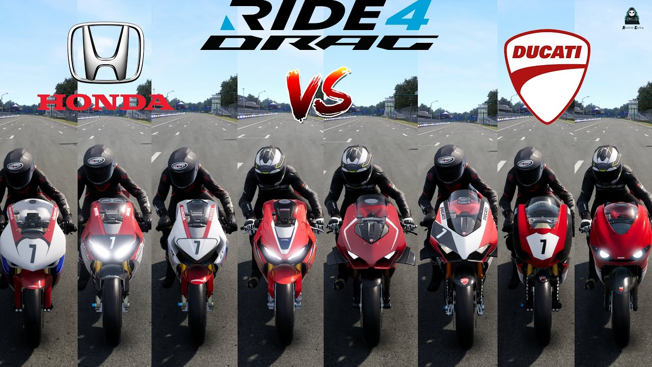 Ducati Vs Honda 1000CC Drag Battle | Battles OF Super Bikes | Ride 4 Official Drag Race | 4k |