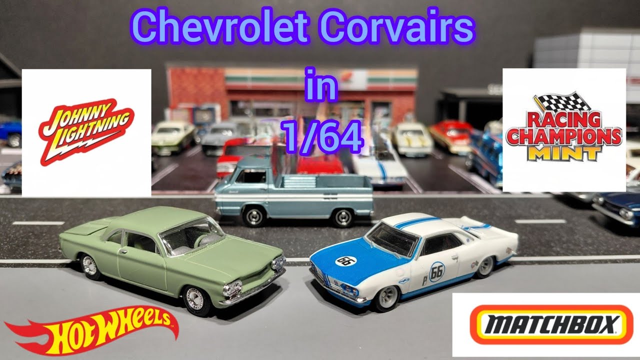 *Демонстрация* Литая модель Chevrolet Corvair в масштабе 1/64 от Hotwheels, Matchbox, Johnny Ligh...
