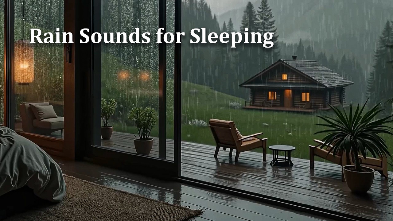 Rain Sounds in Cozy Mountain Room 🌧️ Rain on Window for Study, Reading & Deep Sleep